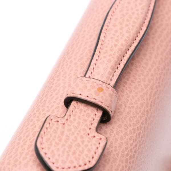 Pre-owned Gucci Small Dollar Leather Interlocking G Satchel Pink