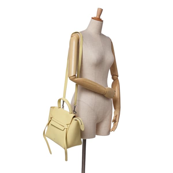 Pre-owned Celine Micro Grained Calfskin Belt Bag Yellow