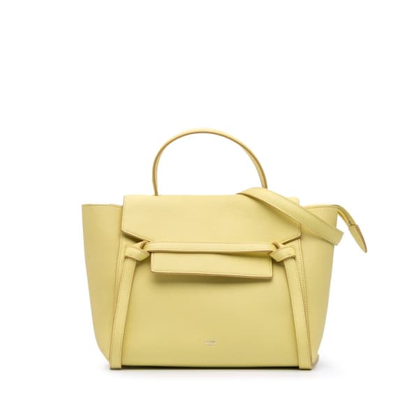 Pre-owned Celine Micro Grained Calfskin Belt Bag Yellow