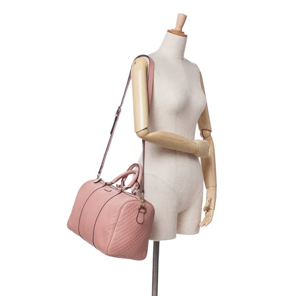 Pre-owned Gucci Medium Microguccissima Satchel Pink
