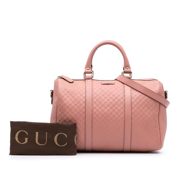 Pre-owned Gucci Medium Microguccissima Satchel Pink