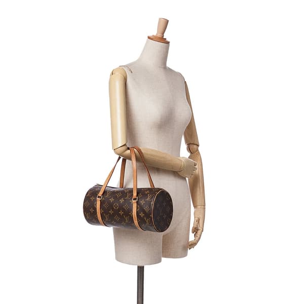 Pre-owned Louis Vuitton Monogram Papillon 28 Brown