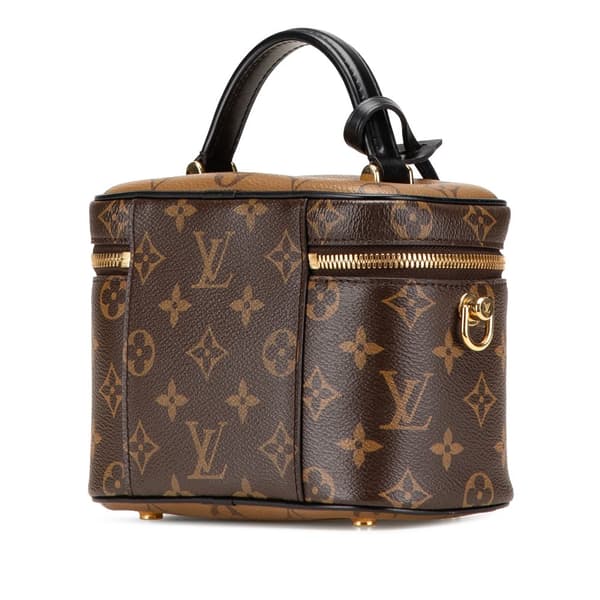 Pre-owned Louis Vuitton Monogram Reverse Vanity PM Brown
