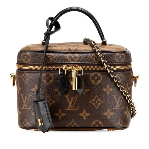 Pre-owned Louis Vuitton Monogram Reverse Vanity PM Brown