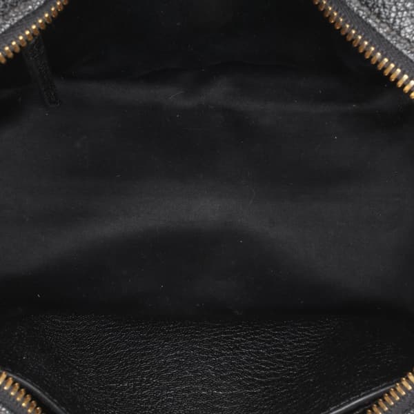 Pre-owned Miu Miu Madras Fiocco Bow Satchel Black