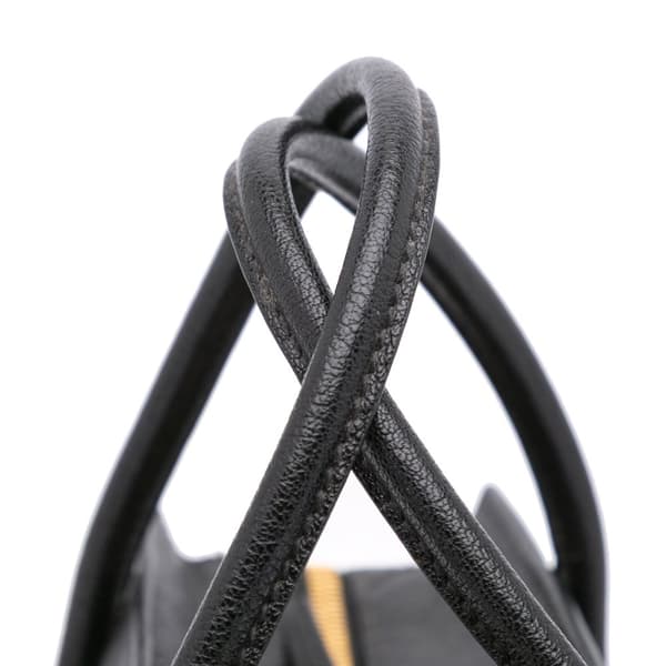 Pre-owned Miu Miu Madras Fiocco Bow Satchel Black