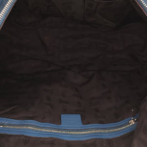 Pre-owned Gucci Guccissima Icon Bit Satchel Blue