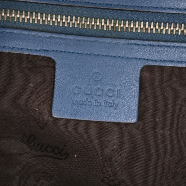 Pre-owned Gucci Guccissima Icon Bit Satchel Blue