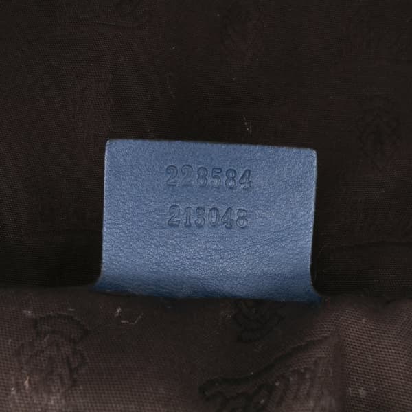 Pre-owned Gucci Guccissima Icon Bit Satchel Blue