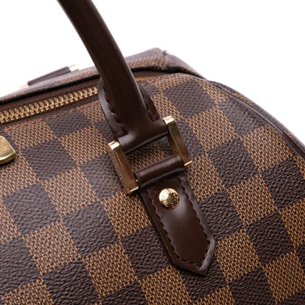 Pre-owned Louis Vuitton Damier Ebene Ribera MM Brown