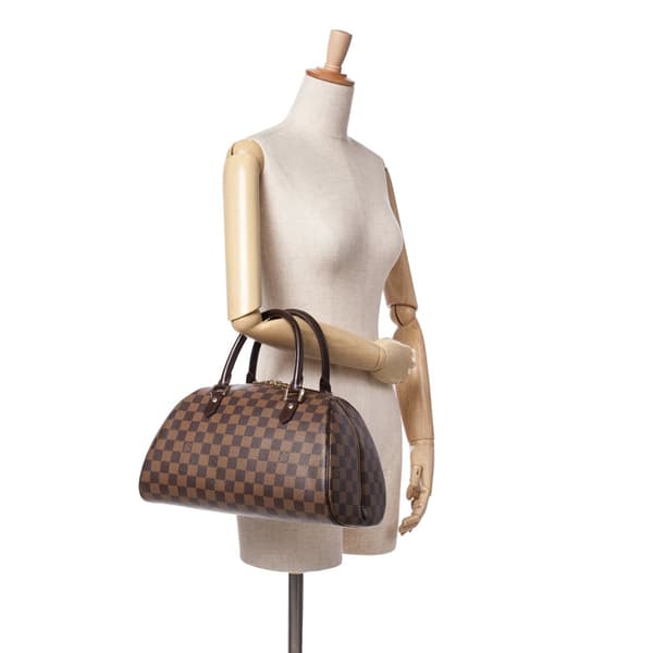 Pre-owned Louis Vuitton Damier Ebene Ribera MM Brown