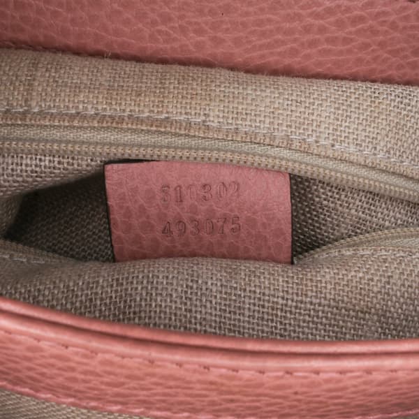Pre-owned Gucci Small Dollar Leather Interlocking G Satchel Pink