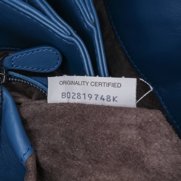 Pre-owned Bottega Veneta Small Nappa Intrecciato Roma Satchel Blue