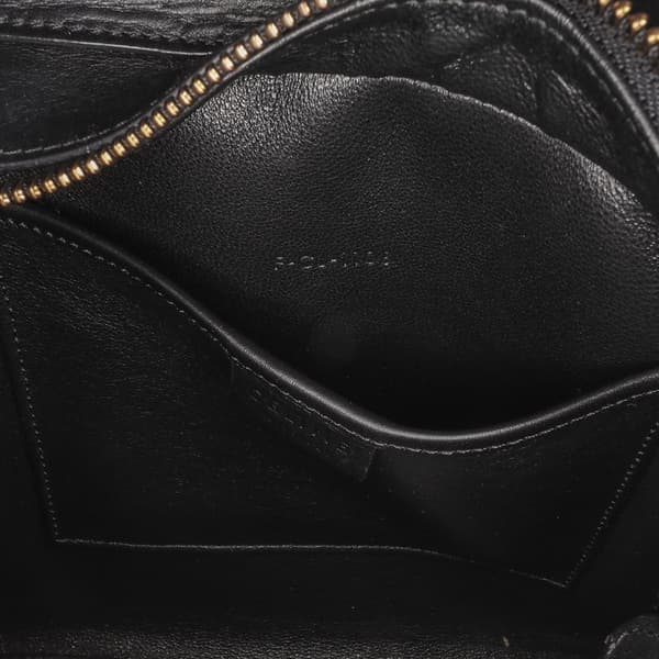 Pre-owned Celine Nano Bicolor Leather Luggage Tote Green