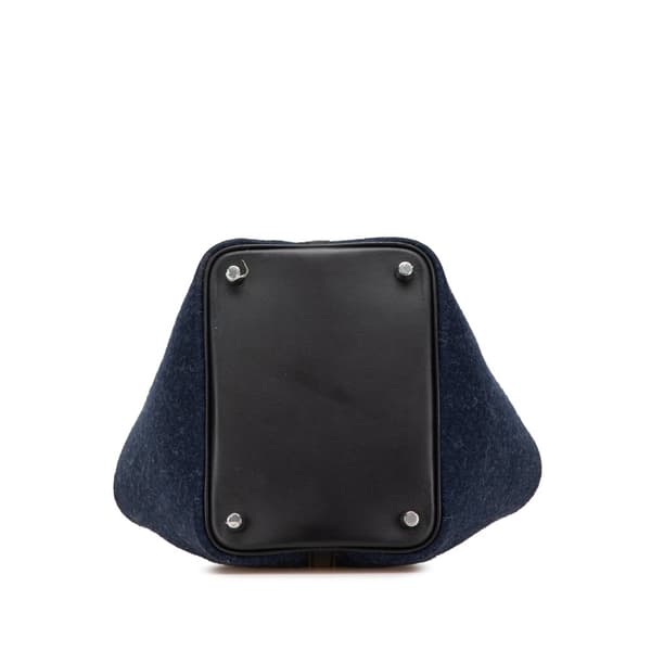 Pre-owned Hermès Feutre and Swift Picotin Lock 18 Blue