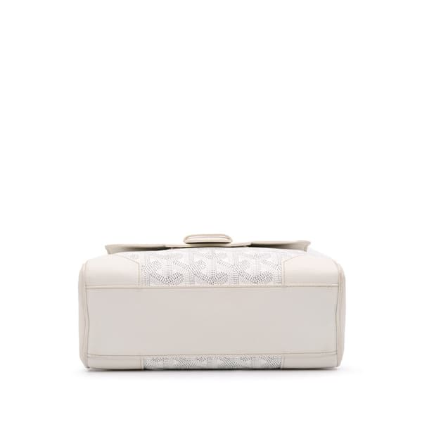 Pre-owned Goyard Mini Goyardine Saigon Souple White