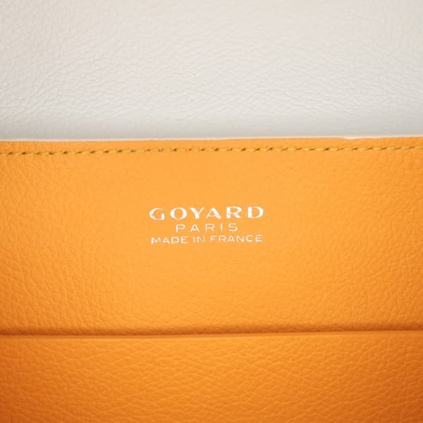 Pre-owned Goyard Mini Goyardine Saigon Souple White