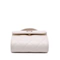 Pikkukuva 3 / 10: Pre-owned Chanel Mini CC Quilted Lambskin Kiss Lock Frame Top Handle Clutch with Chain White