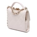 Pikkukuva 2 / 10: Pre-owned Chanel Mini CC Quilted Lambskin Kiss Lock Frame Top Handle Clutch with Chain White