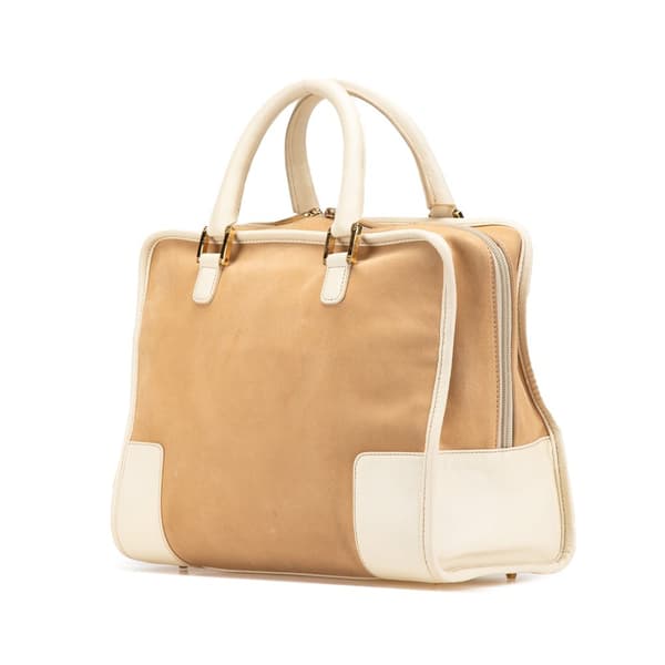 Pre-owned LOEWE Suede Amazona 32 Brown