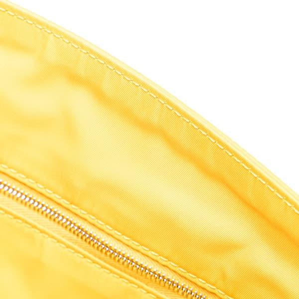 Pre-owned Fendi Large Econyl Nylon Baguette Satchel Yellow