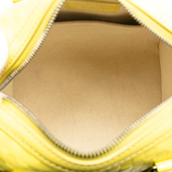 Pre-owned Louis Vuitton Damier Facette Speedy Cube PM Yellow