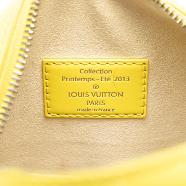 Pre-owned Louis Vuitton Damier Facette Speedy Cube PM Yellow