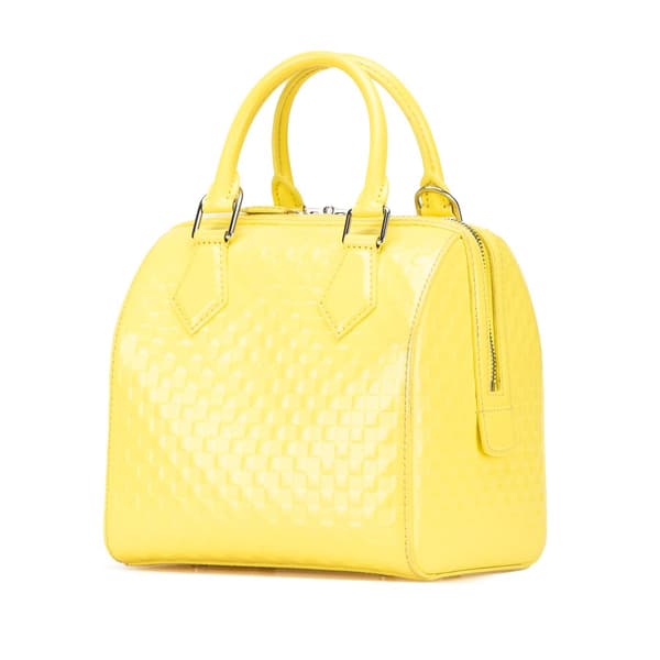 Pre-owned Louis Vuitton Damier Facette Speedy Cube PM Yellow