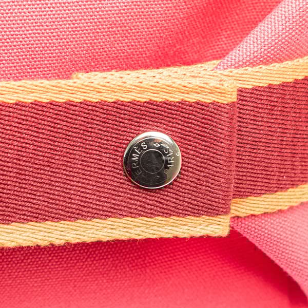 Pre-owned Hermès Small Toile Bride A Brac Pink