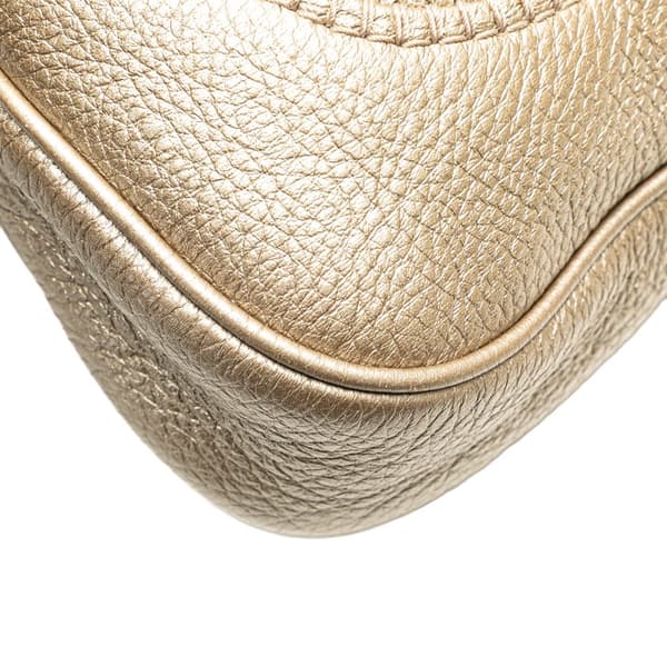 Pre-owned Gucci Medium Calfskin New Jackie Satchel Gold