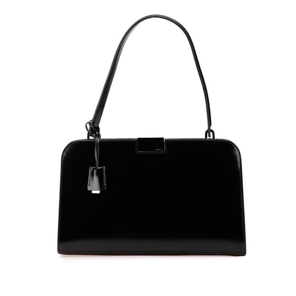 Pre-owned Gucci Calfskin Frame Handbag Black