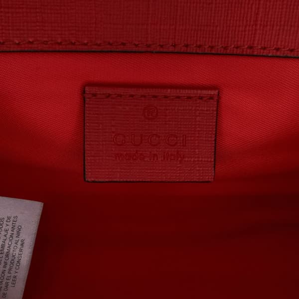Pre-owned Gucci Small GG Supreme Web Childrens Top Handle Bag Brown
