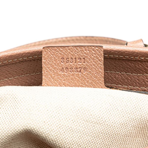 Pre-owned Gucci Small GG Canvas Bree Satchel Brown