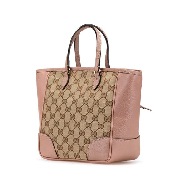 Pre-owned Gucci Small GG Canvas Bree Satchel Brown