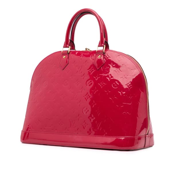 Pre-owned Louis Vuitton Monogram Vernis Alma GM Red