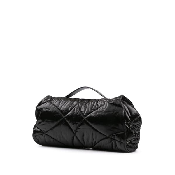 Pre-owned Dolce & Gabbana Quilted Nylon Devotion Satchel Black