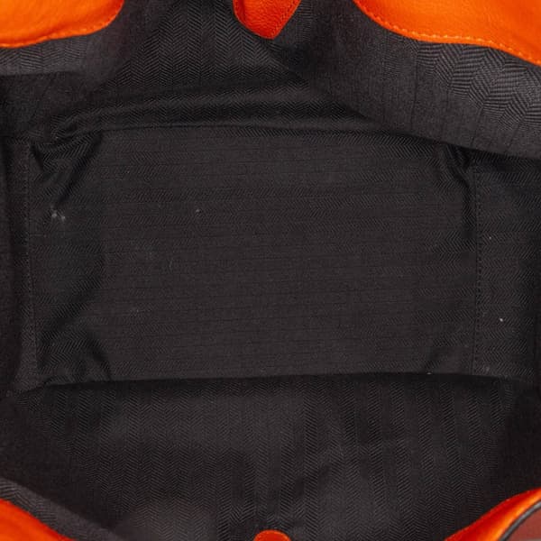 Pre-owned LOEWE Small Leather Hammock Satchel Orange
