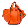 Miniatyrbild 1 av 9: Pre-owned LOEWE Small Leather Hammock Satchel Orange