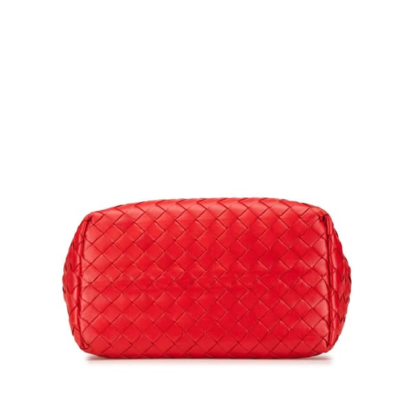 Pre-owned Bottega Veneta Nappa Intrecciato Handbag Red