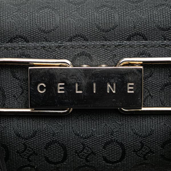 Pre-owned Celine C Macadam Canvas Handbag Black