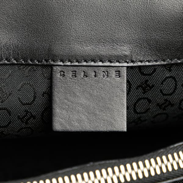 Pre-owned Celine C Macadam Canvas Handbag Black