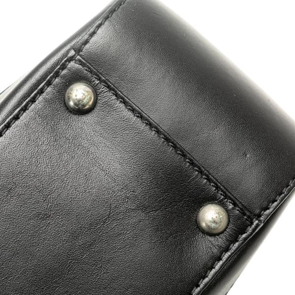 Pre-owned Celine C Macadam Canvas Handbag Black