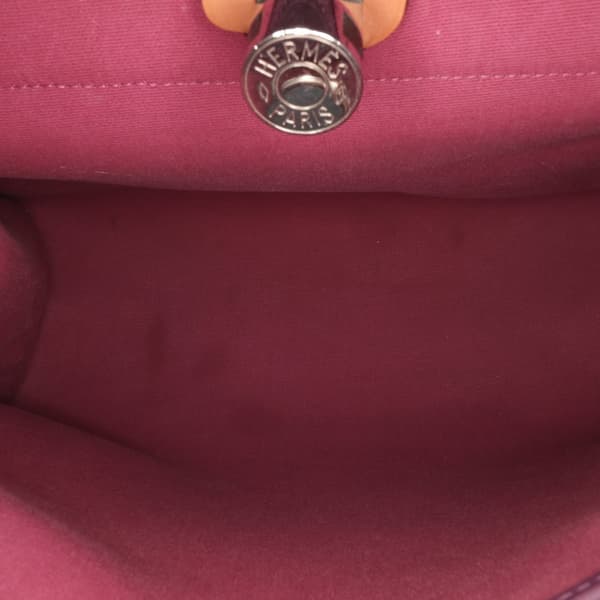 Pre-owned Hermès Toile Herbag Zip 31 Purple