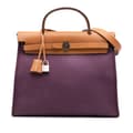 Miniatyrbild 1 av 10: Pre-owned Hermès Toile Herbag Zip 31 Purple