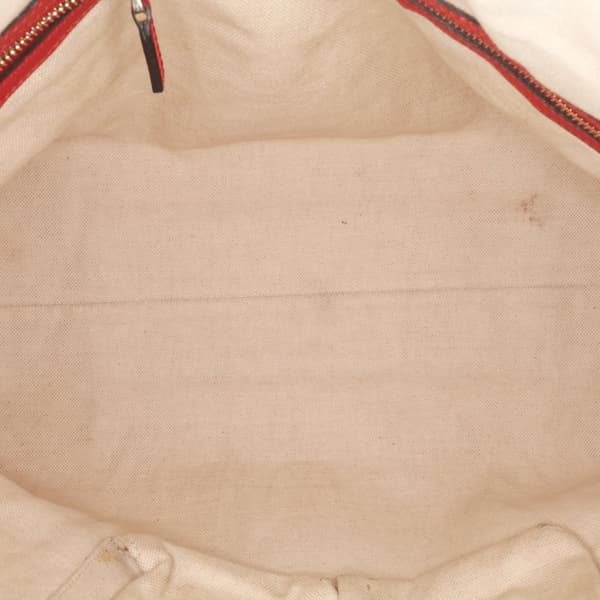 Pre-owned Gucci Large GG Supreme Nice Dome Satchel Brown
