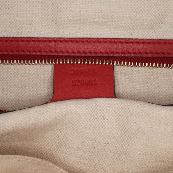 Pre-owned Gucci Large GG Supreme Nice Dome Satchel Brown