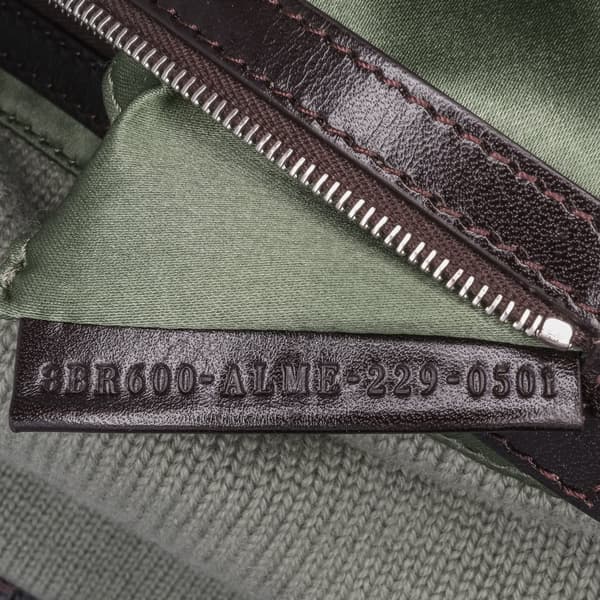 Pre-owned Fendi Cashmere Baguette Satchel Green