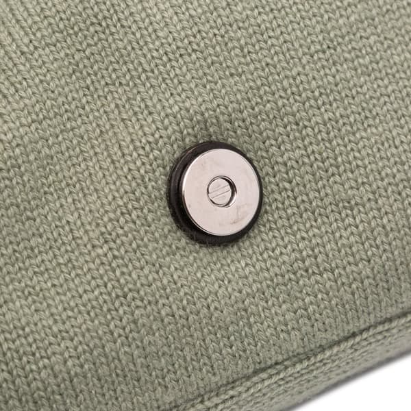 Pre-owned Fendi Cashmere Baguette Satchel Green