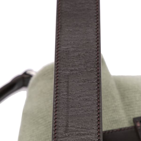 Pre-owned Fendi Cashmere Baguette Satchel Green