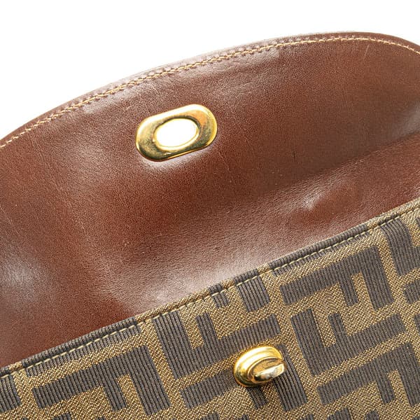 Pre-owned Fendi Zucca Canvas Handbag Brown